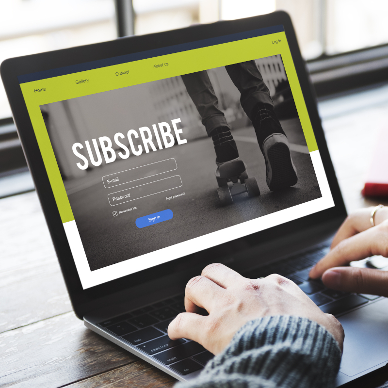 Subscribe to a newsletter checkbox